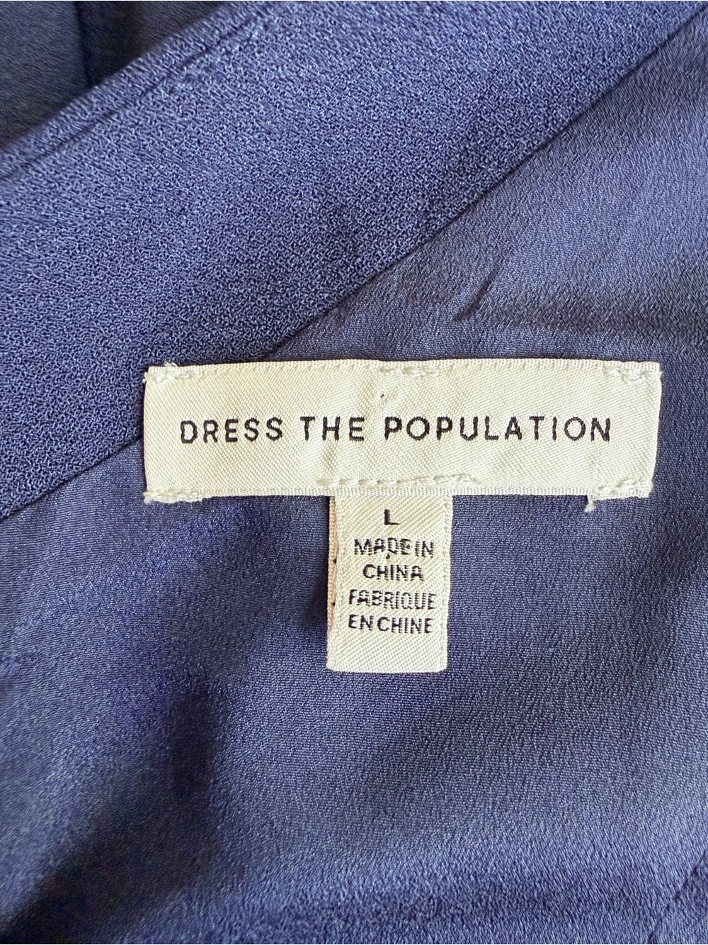 Dress the Population Livia Midnight Blue Navy Short-Sleeve Midi Dress | L - Picture 5 of 7